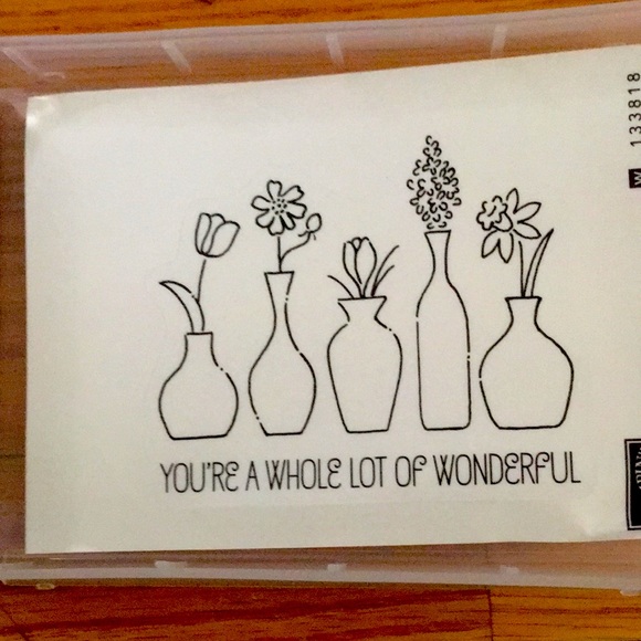 Stampin Up: Vivid Vases (Gently Used) wooden block included. - Picture 4 of 4